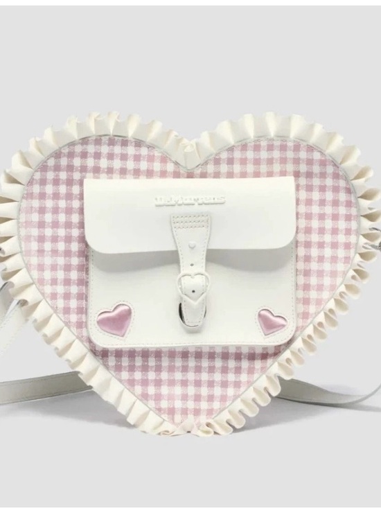 Dr. Martens Handbags - Dr. Martens **RARE** Frill heart backpack/crossbody with Dusty Pink Gingham